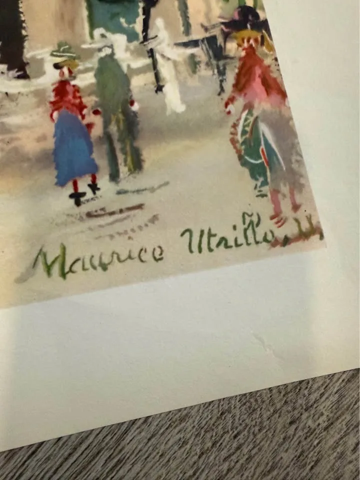 VTG Art Framed Matted "Lapin Agile" By Maurice Utrillo #4 1955 1 image indicator(4)