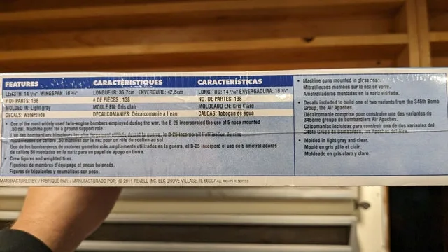 Revell B-25J Mitchell plastic model kit image indicator(2)