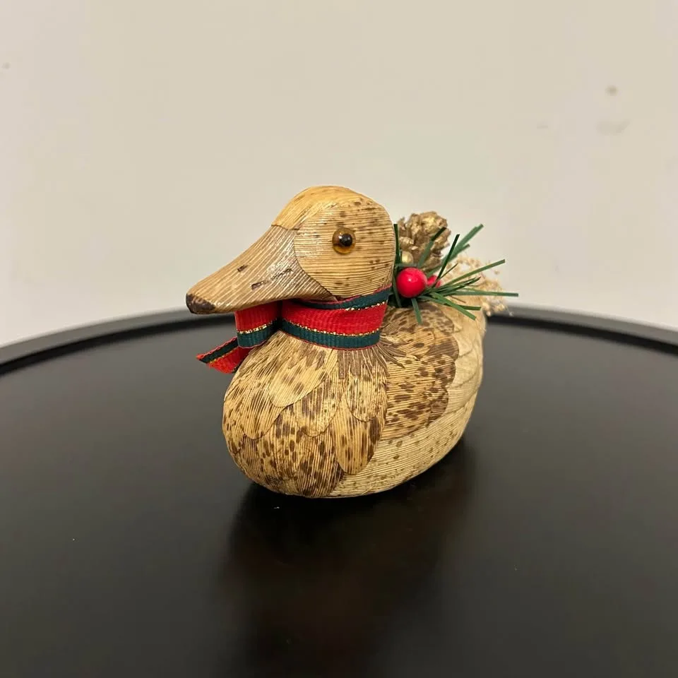Straw Duck Décor – Vintage Folk Art Duck #Cleanout image indicator(4)