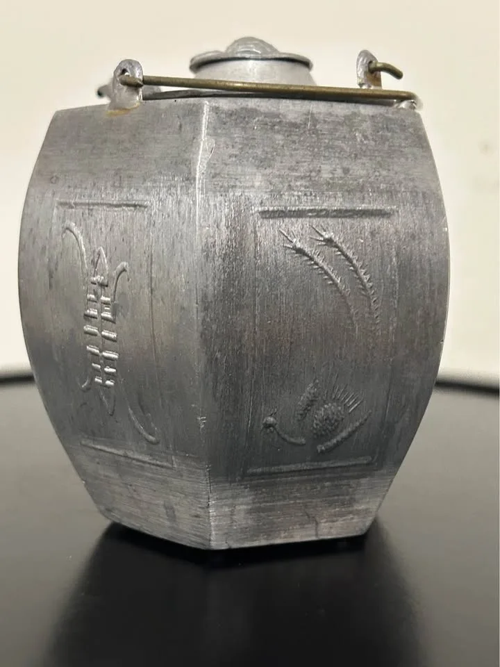 Vintage Japanese Tin Teapot / Sake Pot #Cleanout image indicator(4)