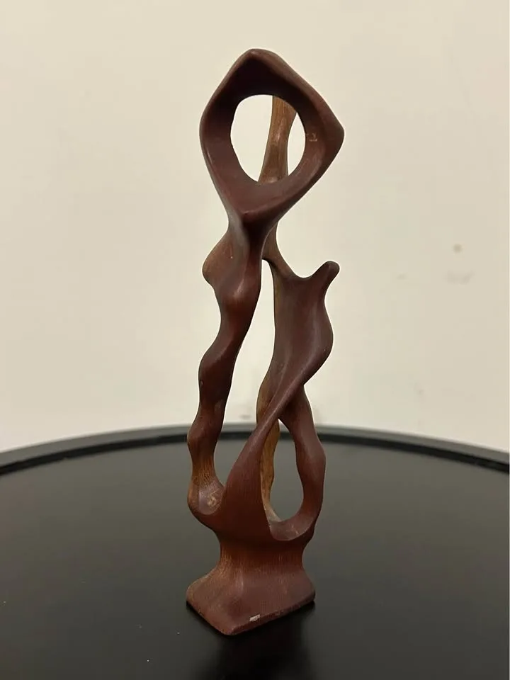 Abstract Wood Sculpture – MCM Art 6,5” tall #Cleanout image indicator(5)