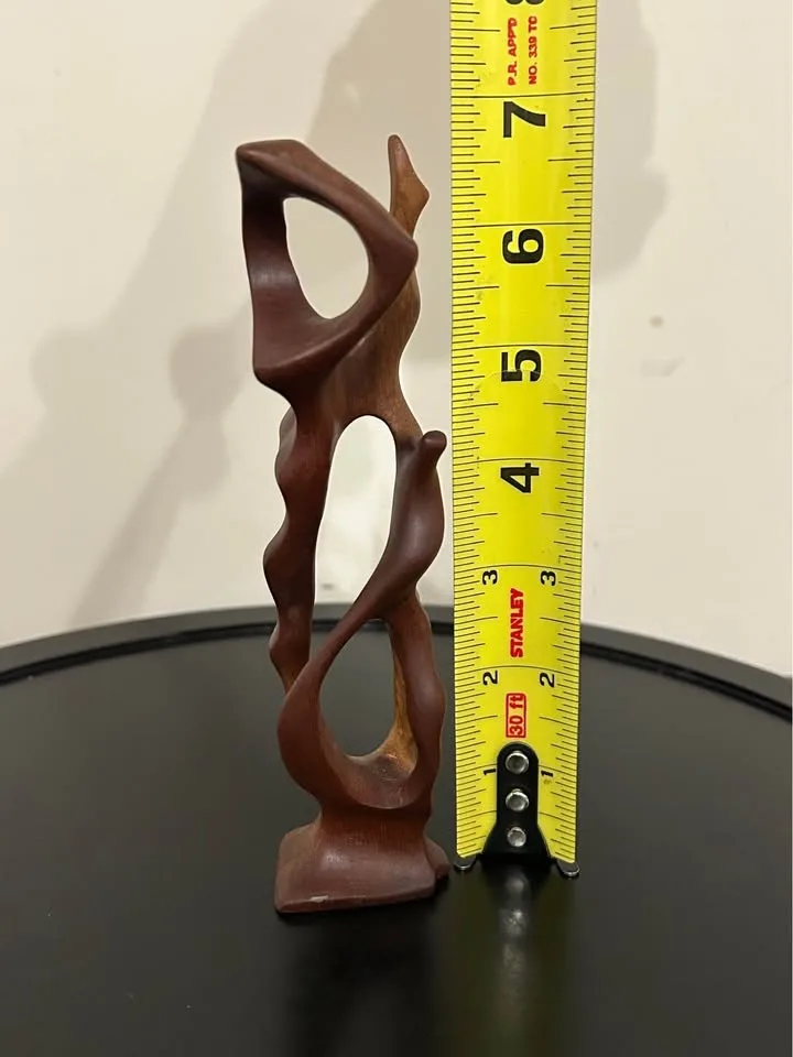 Abstract Wood Sculpture – MCM Art 6,5” tall #Cleanout image indicator(6)