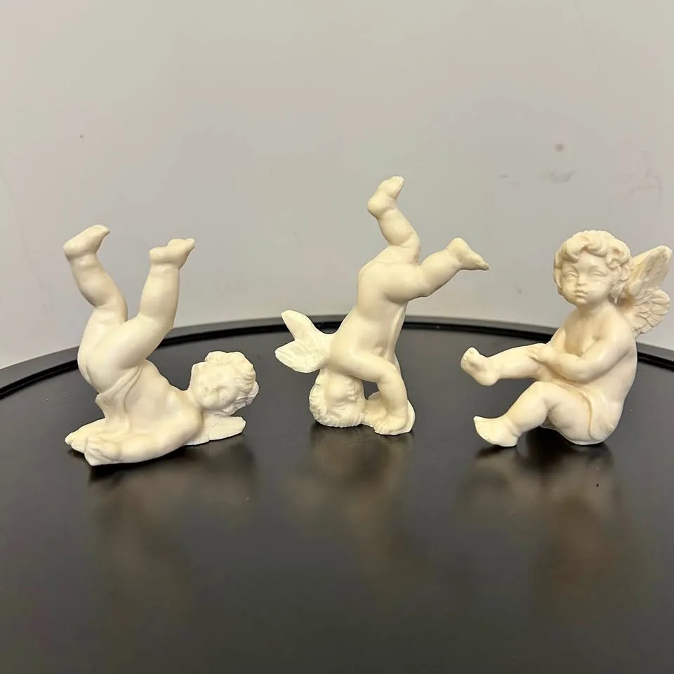 Set of 3 Vintage A. Santini Cherub  Italy #Cleanout