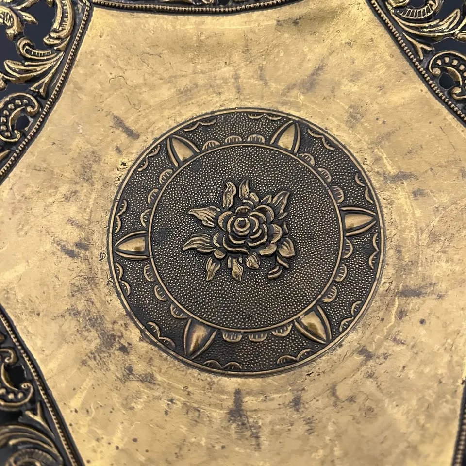 Vintage Italian Brass Decorative Plate #Cleanout image indicator(2)