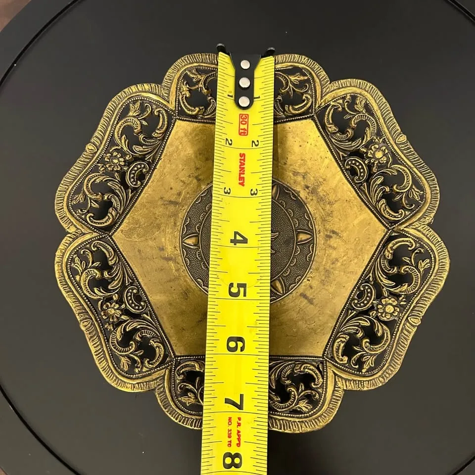 Vintage Italian Brass Decorative Plate #Cleanout image indicator(6)