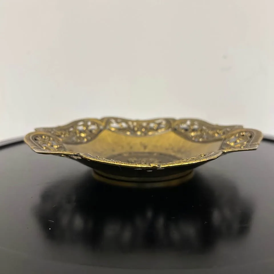 Vintage Italian Brass Decorative Plate #Cleanout image indicator(7)