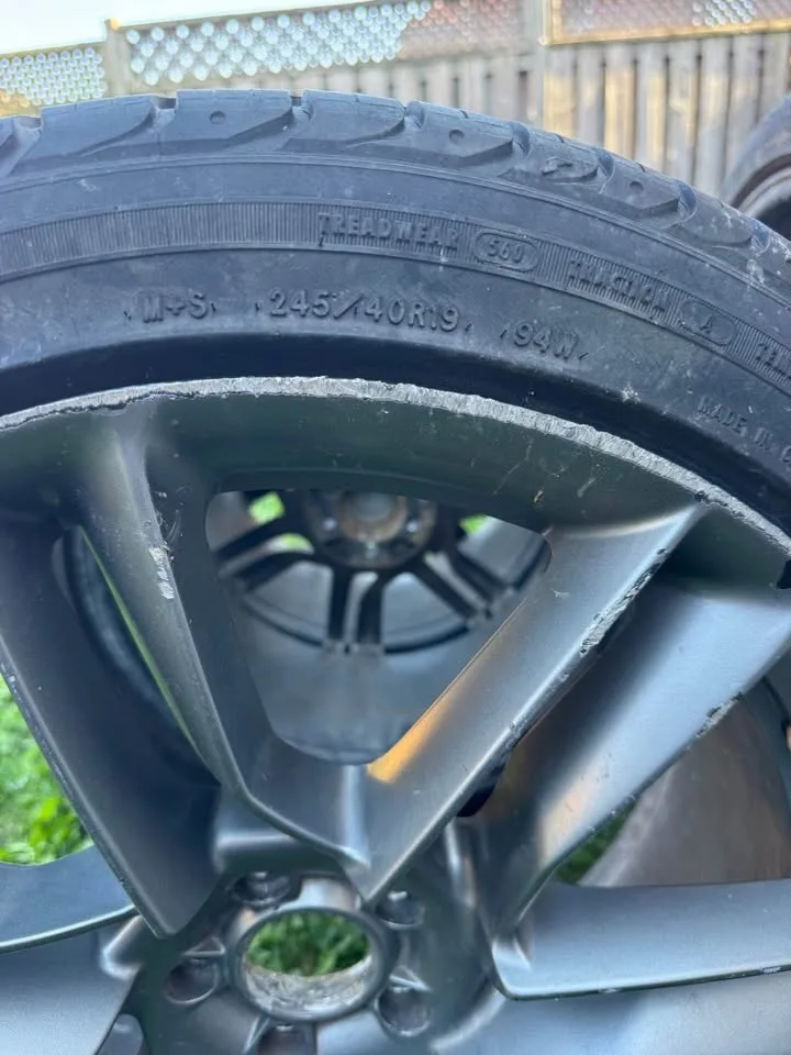 19 inch Rims with tires, 255/40/19new tires. 5x100 image indicator(3)