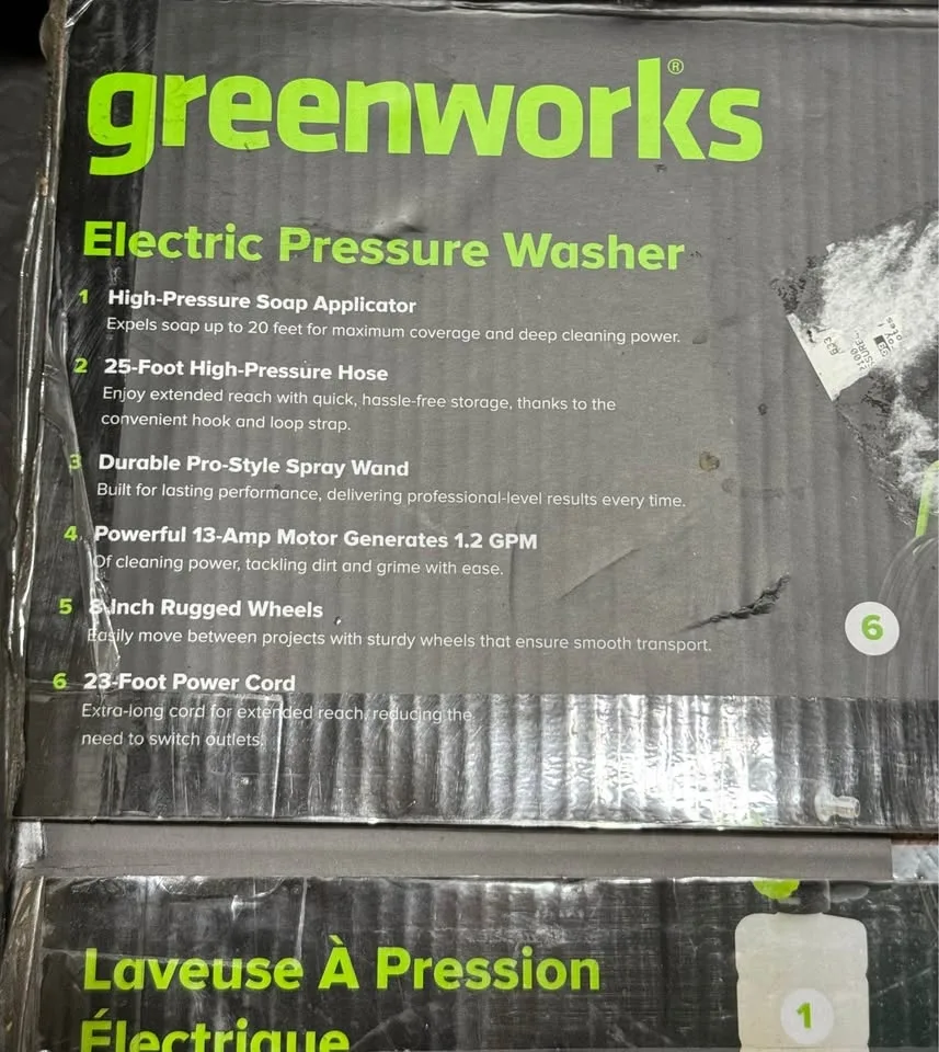 NEW Electric Pressure Washer Greenworks 2100 PSI image indicator(3)