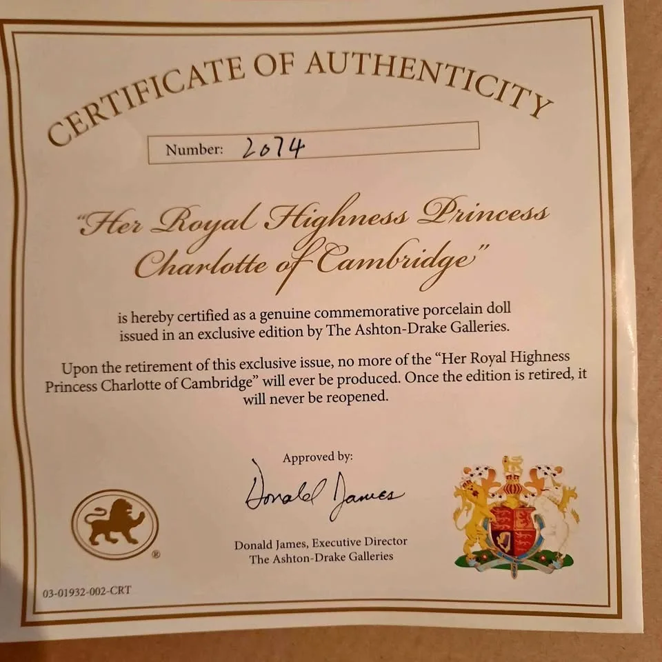 Princess Charlotte of Cambridge Porcelain Doll