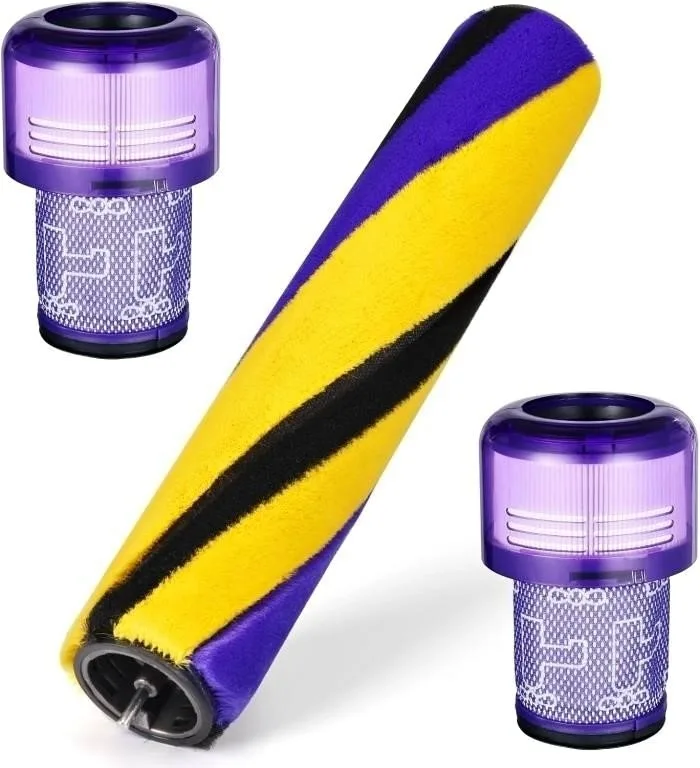 Dyson V12 Vacuum Soft Roller Brush + 2 HEPA Filters