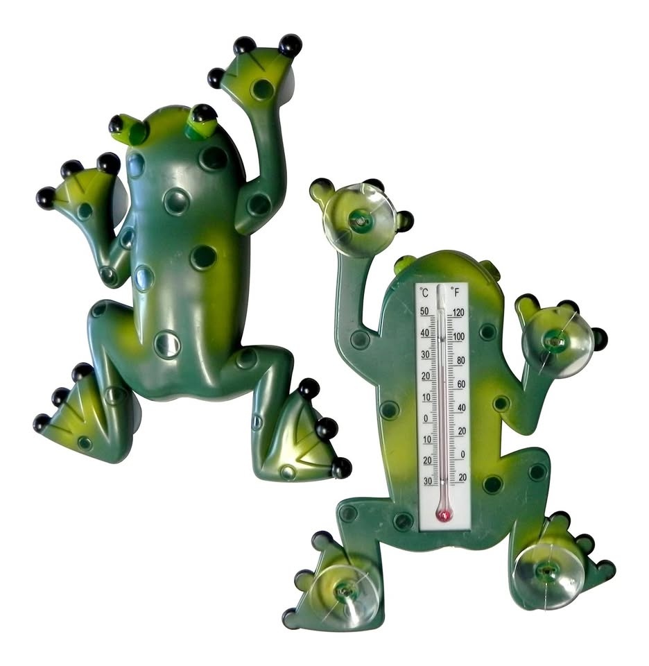 Frog Shape Window Thermometer with Suction Cups Indoor Outdoor - photo 4