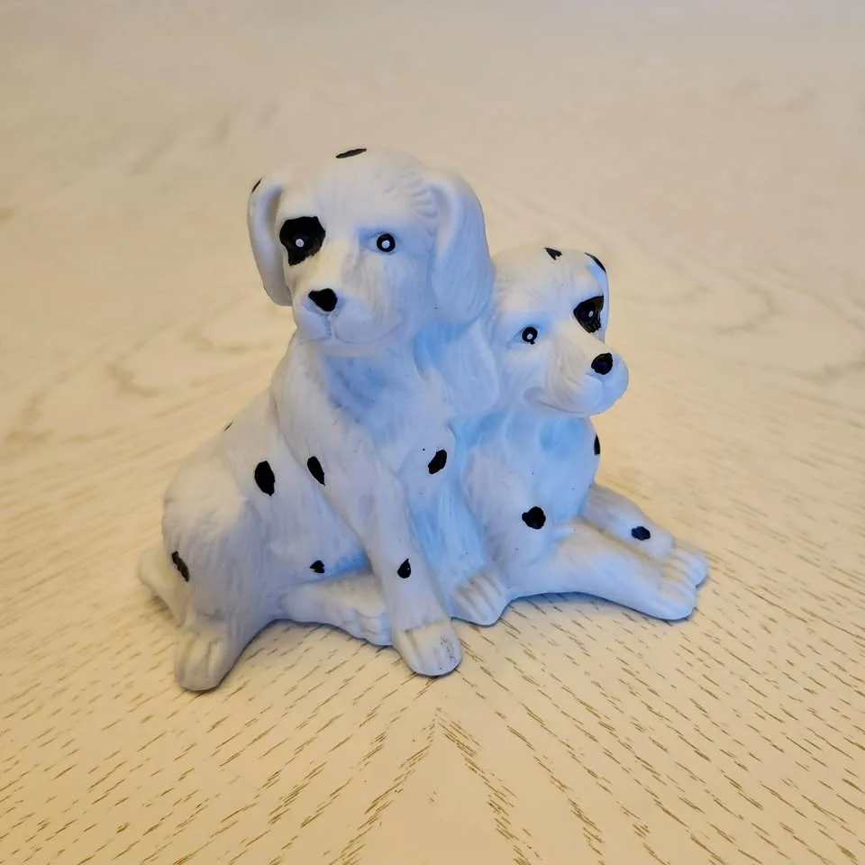 Two Dalmatian Dogs Figurine, Ornament,