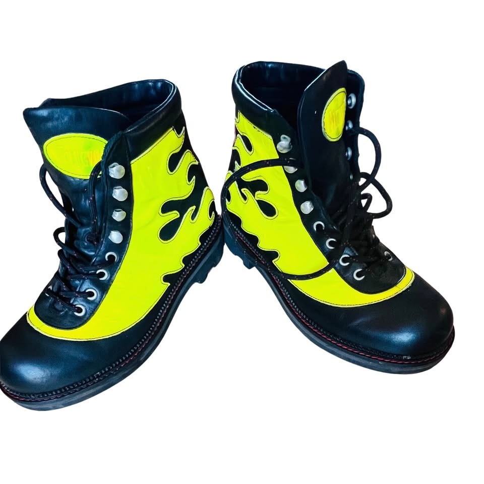 Fluevog 7th Heaven Pyro Boots Flames 🔥 Size 8 - photo 4