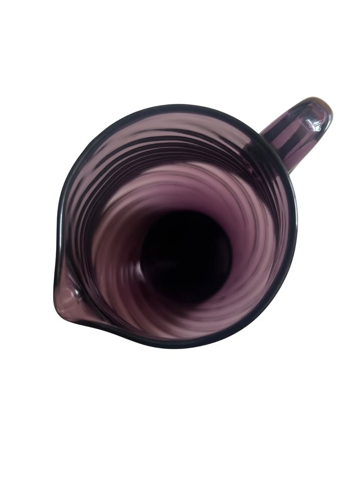 Vintage Amethyst Swirled Glass Jug 1950s-70s - $75 - photo 2