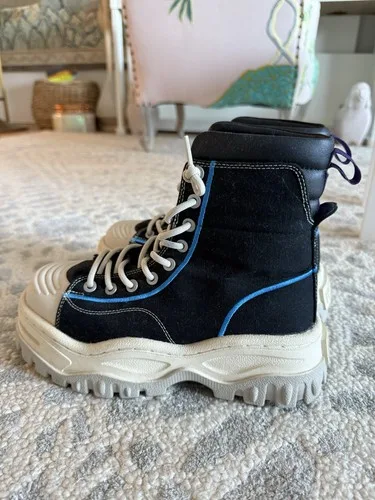 Eytys Black & Blue Canvas Akira Sneakers image indicator(6)