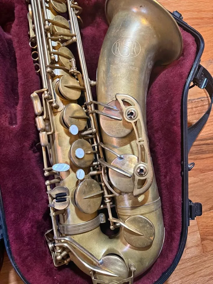 RSR Vintage Tenor Saxophone Raw Brass Pro Setup Hard Case