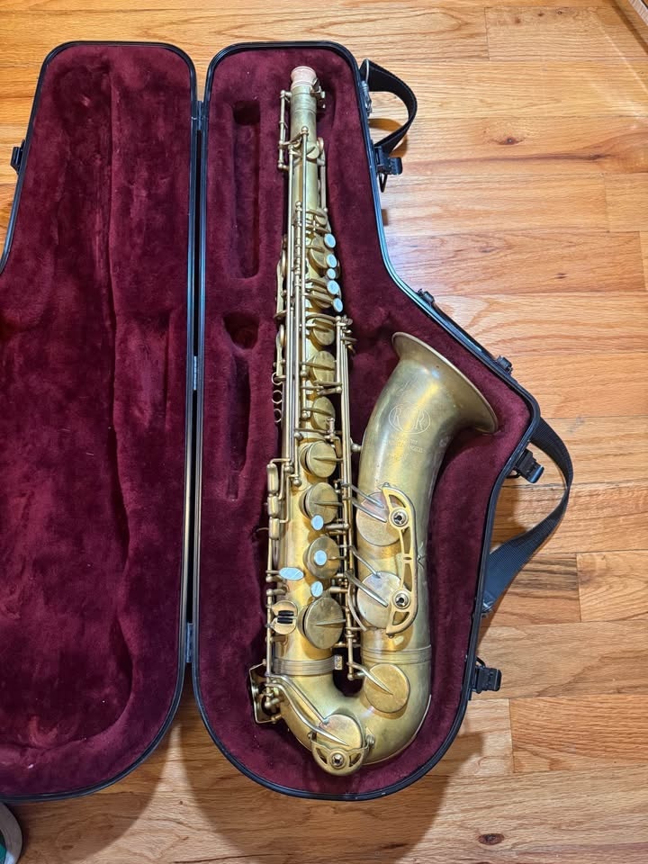 RSR Vintage Tenor Saxophone Raw Brass Pro Setup Hard Case - photo 3