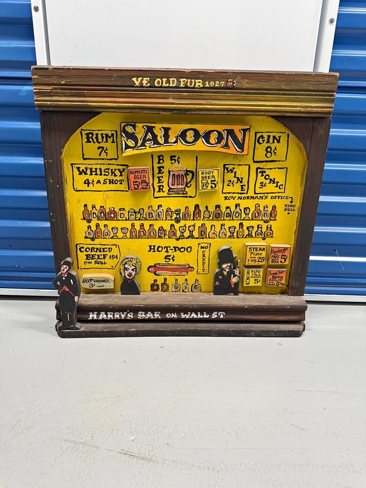 Hand Painted Folk Art Sign by Harry Glaubach (1994) NYC Artist