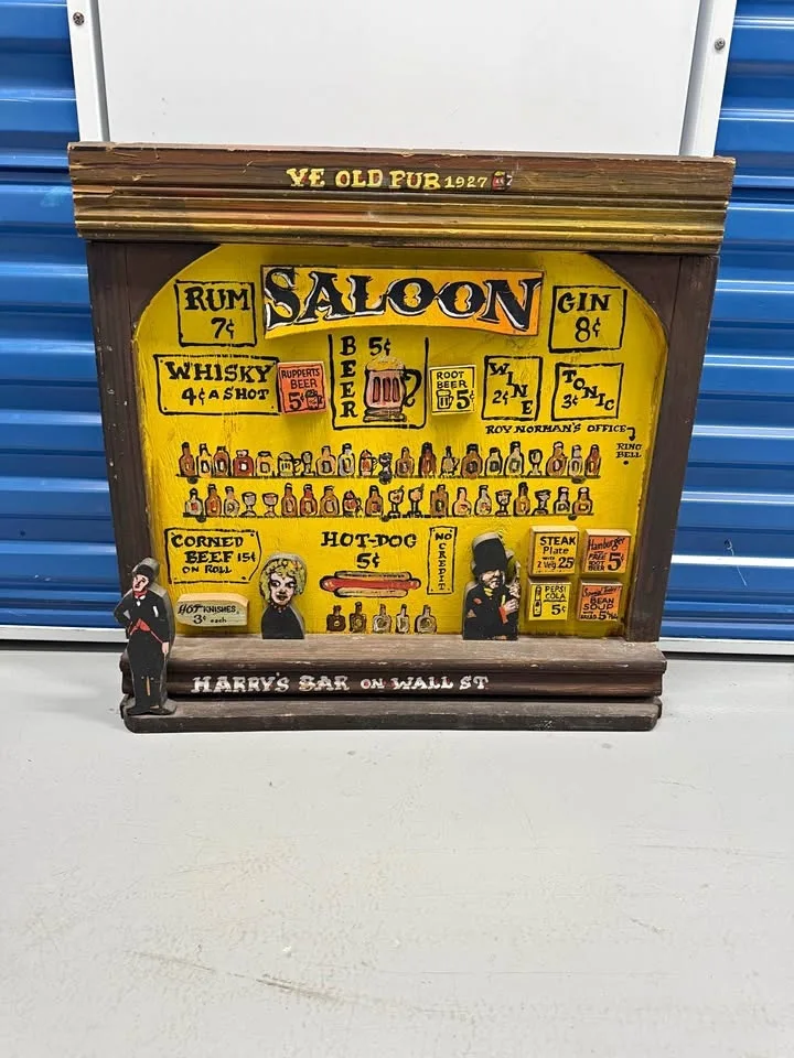 Hand Painted Folk Art Sign by Harry Glaubach (1994) NYC Artist