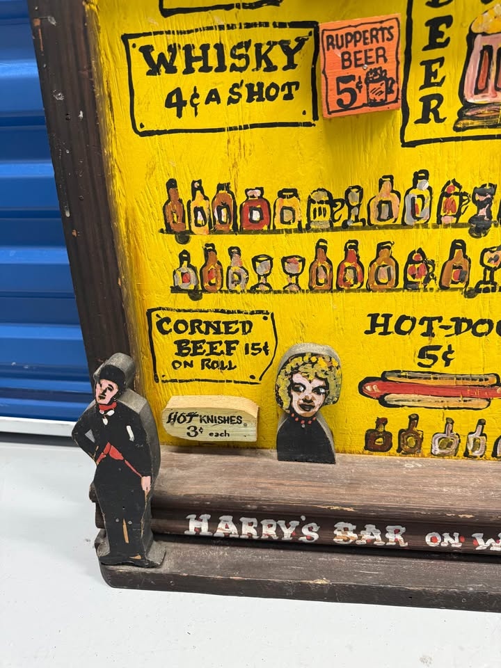 Hand Painted Folk Art Sign by Harry Glaubach (1994) NYC Artist - photo 3