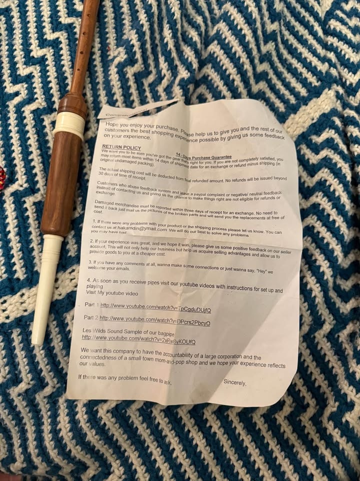 Full Highland Bagpipe Set With Case - photo 2