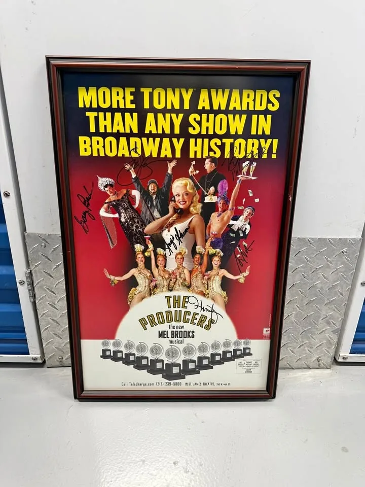 The Producers Broadway Poster Cast Signed Framed 23 x 14