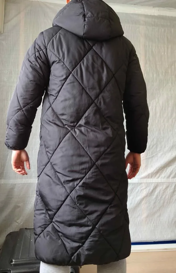 ONLY Black Diamond Quilted Longline Hooded Coat image indicator(7)