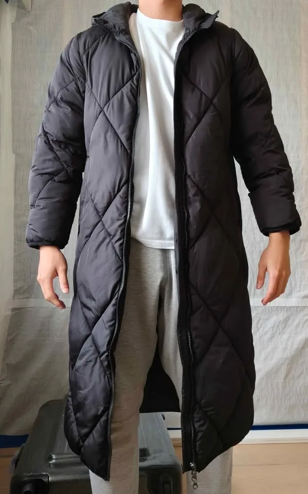 ONLY Black Diamond Quilted Longline Hooded Coat image indicator(8)