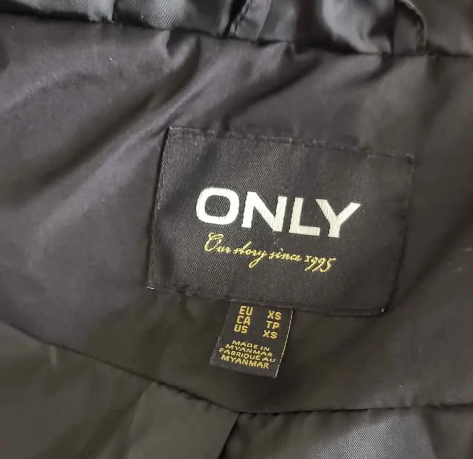 ONLY Black Diamond Quilted Longline Hooded Coat image indicator(10)