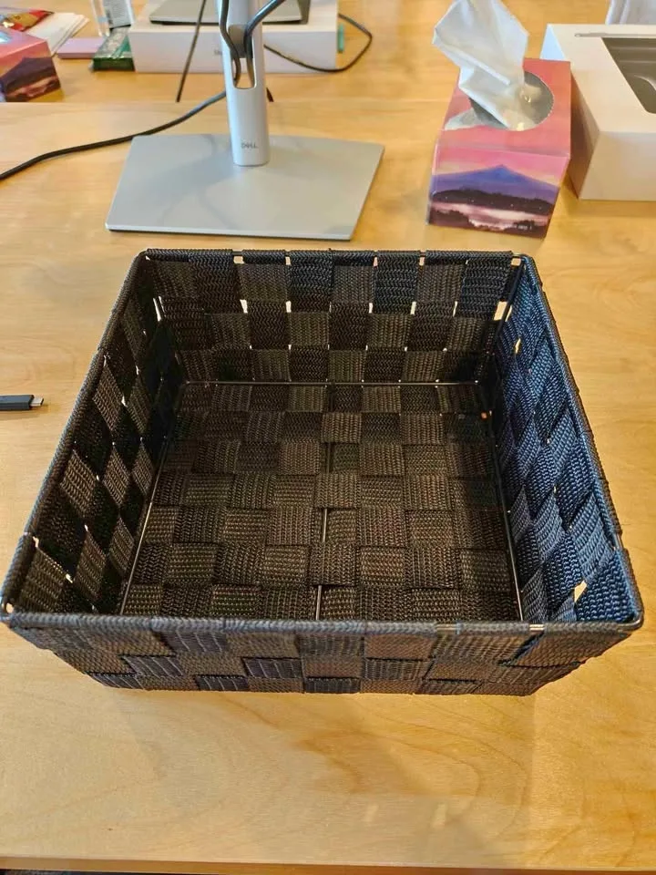 Modern Woven Fabric Storage Cube / Bin
