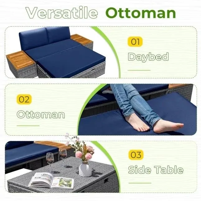 Vineego Wicker Outdoor Daybed image indicator(4)