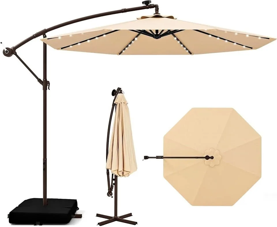 Tangkula 10FT Offset Patio Umbrella