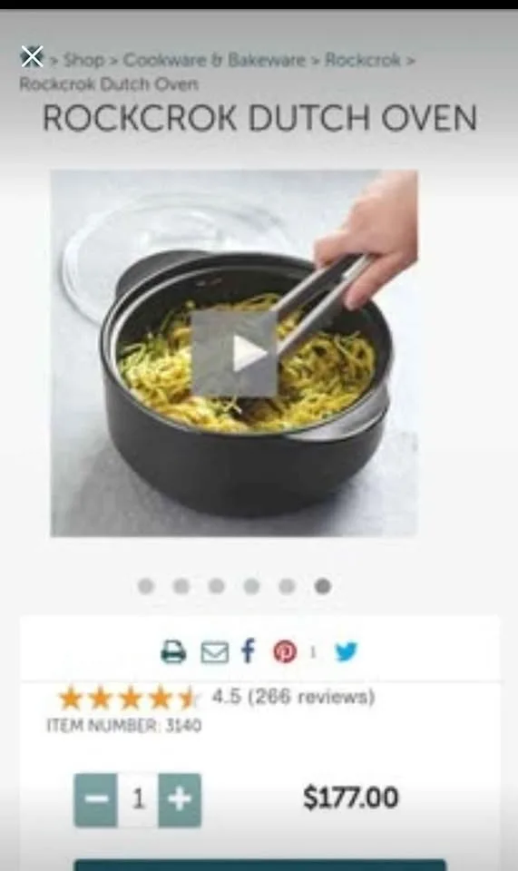 Pampered Chef 4 Quart Dutch Oven with Lid image indicator(3)