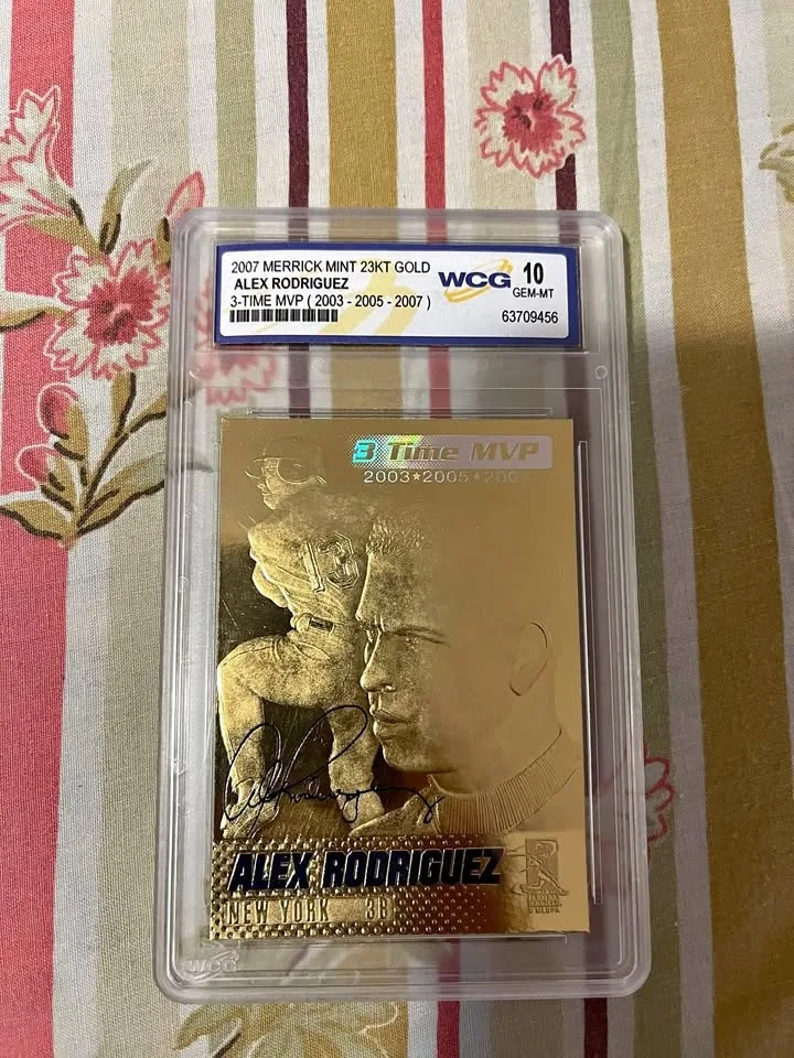 2007 Alex Rodriguez Yankees 23K Gold Card