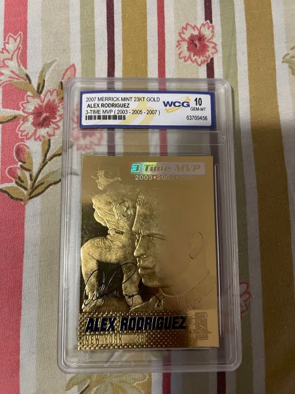 2007 Alex Rodriguez Yankees 23K Gold Card