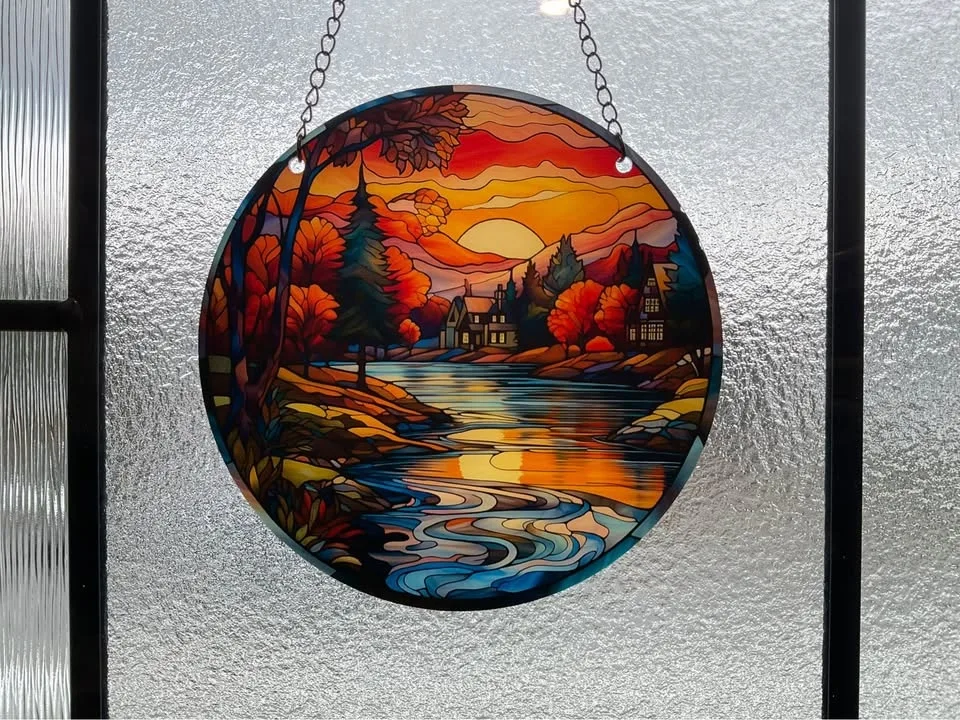 Dreamcatcher, Lotus, Sunset River & Wolf Suncatchers image indicator(3)