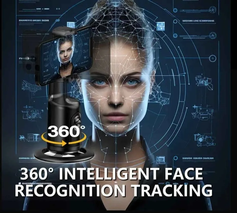 🚀 Auto Tracking Phone Holder – Smart 360° Cameraman Robot image indicator(8)
