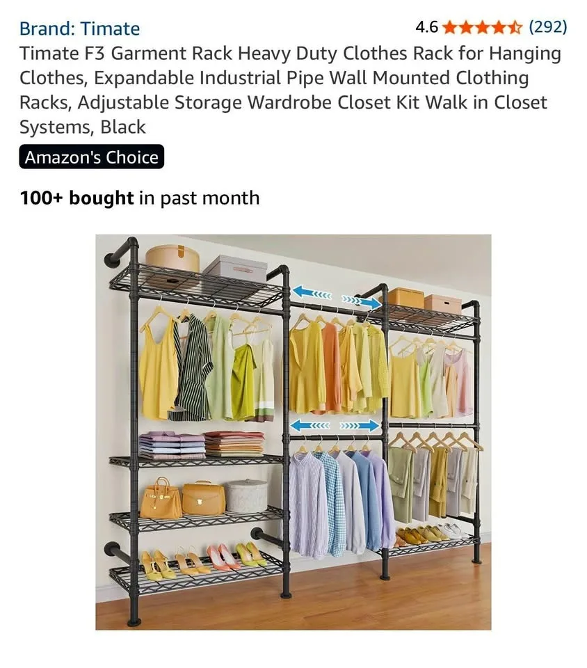 New Timate F3 Heavy Duty Clothes Rack