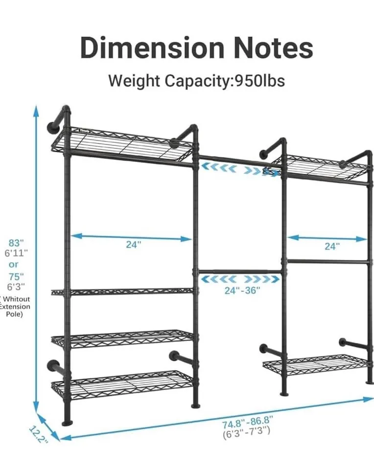 New Timate F3 Heavy Duty Clothes Rack image indicator(2)