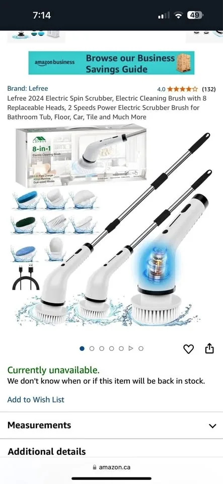 Brand new and sealed Lefree electric cleaning brush