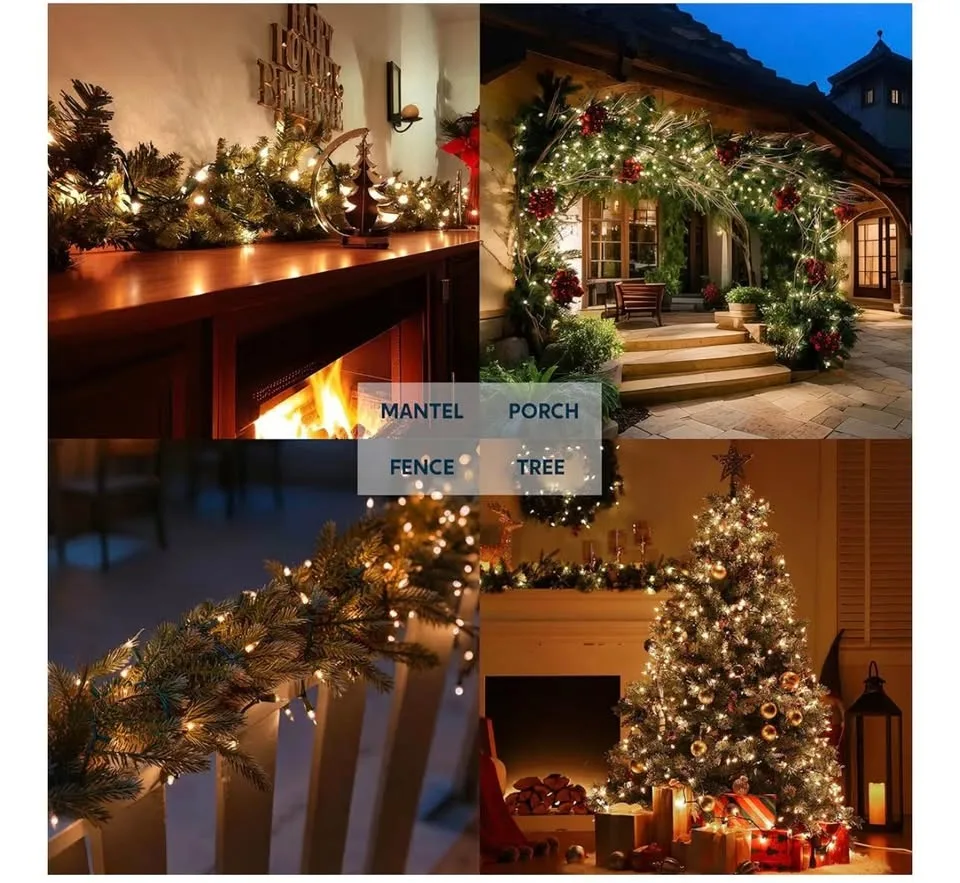 Joiedomi Clear Christmas String Lights Indoor,200 Mini image indicator(3)