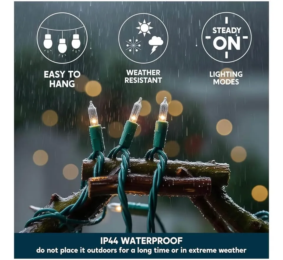 Joiedomi Clear Christmas String Lights Indoor,200 Mini image indicator(4)