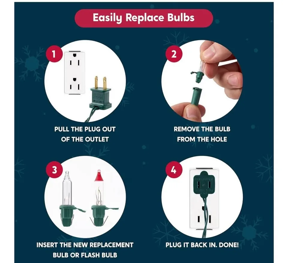 Joiedomi Clear Christmas String Lights Indoor,200 Mini image indicator(6)