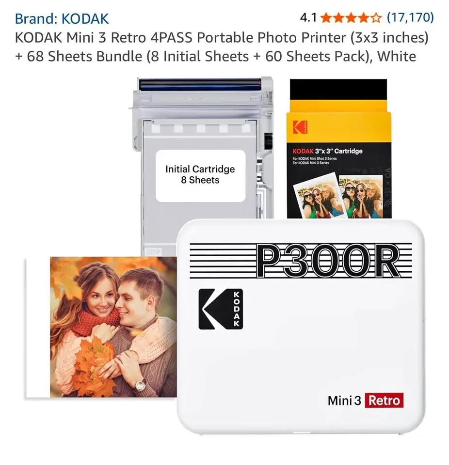 Brand new KODAK MINI 3 retro portable photo printer