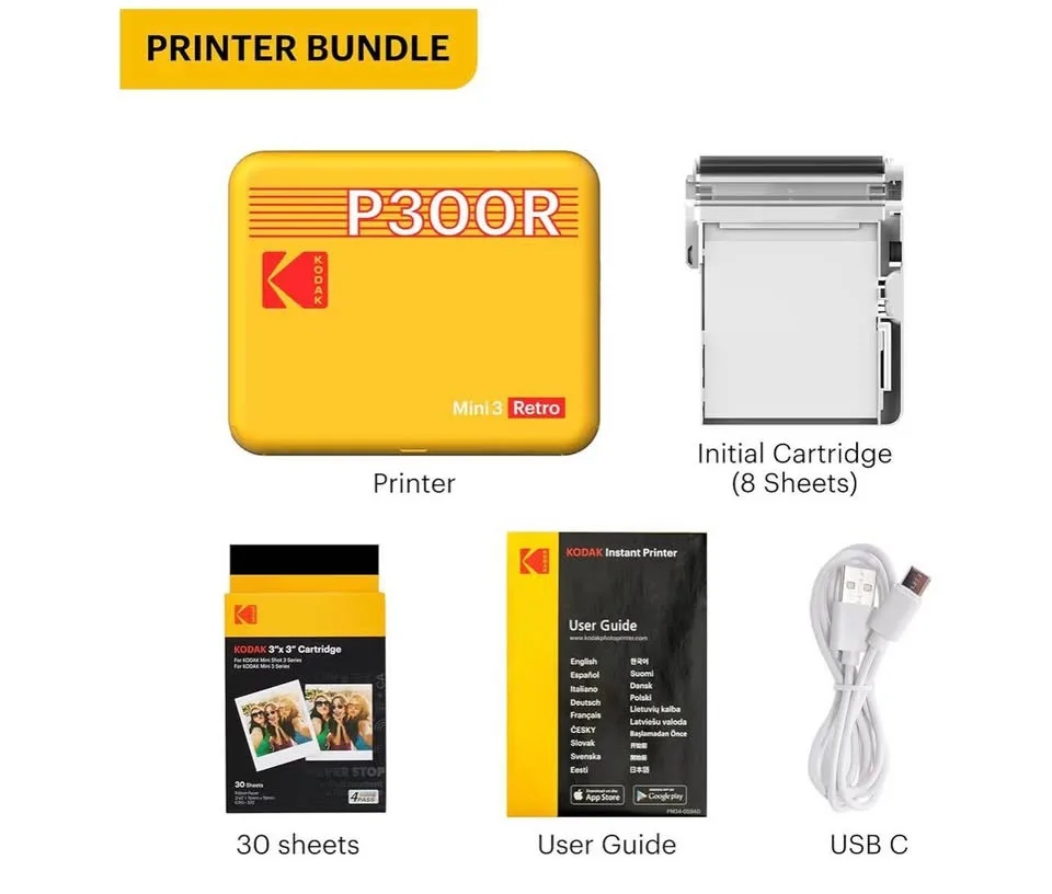 Brand new KODAK MINI 3 retro portable photo printer image indicator(7)