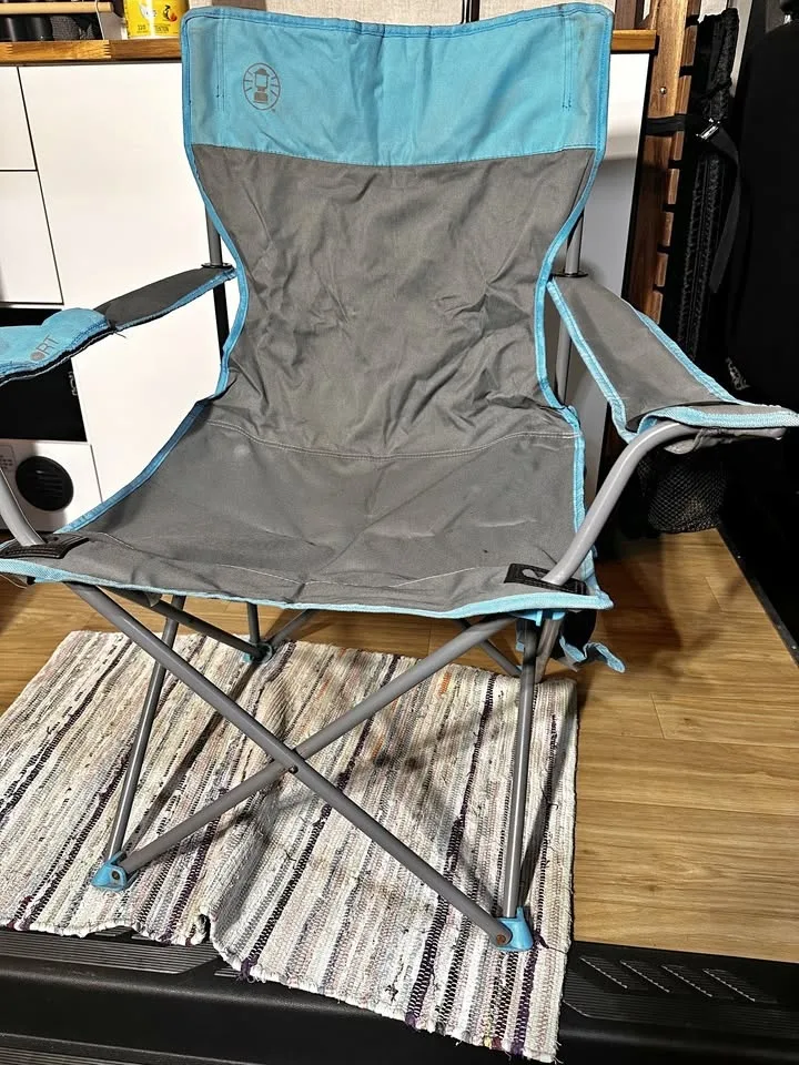 Coleman Blue Camping Chairs (Pair) – Like New