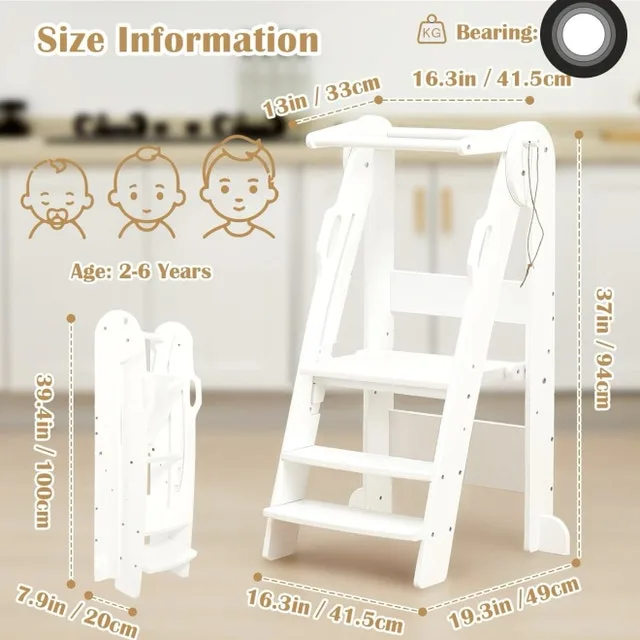 Foldable Kitchen Stool for kids image indicator(6)
