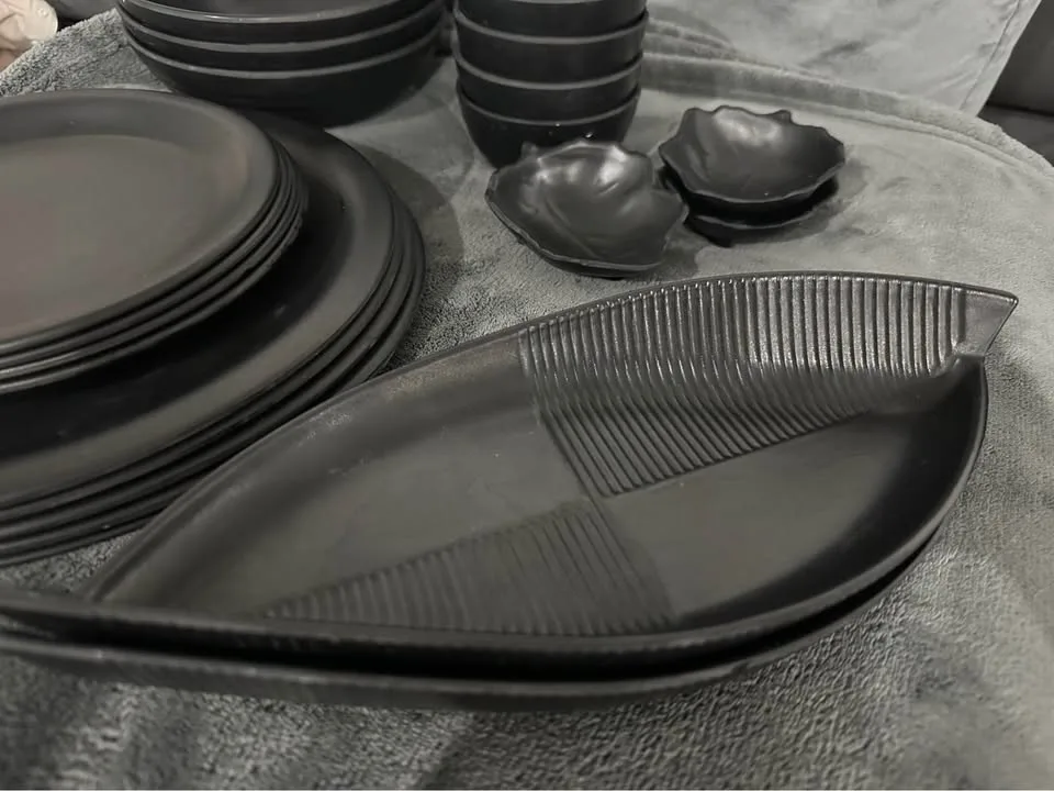 Matte Black Dinnerware Set( 21 peices set) image indicator(2)