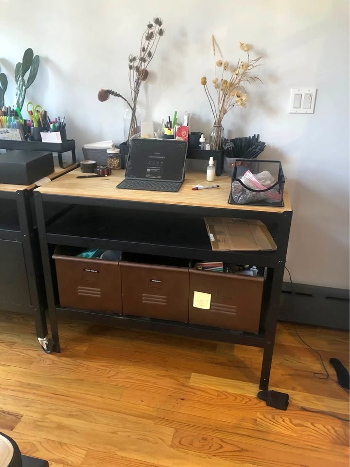 Steel and Wood IKEA Bror Work Bench Half Off