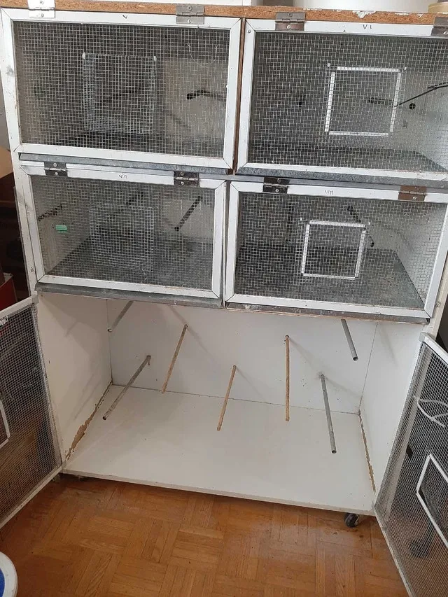 bird cage hand maded with fly cage and wheels image indicator(2)